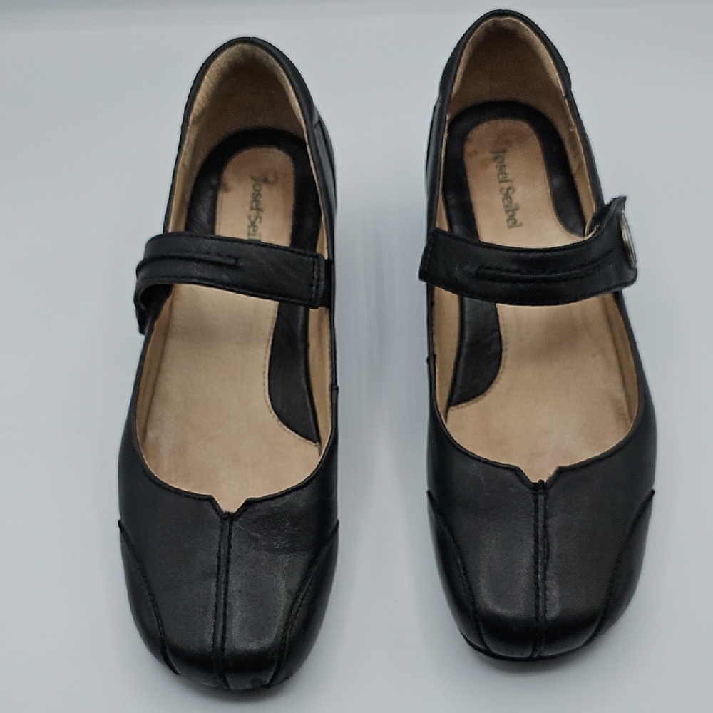 Josef Seibel Black Leather Shoes balletcore, cottagecore, coquette